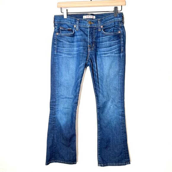 J Brand dark wash boot cut leg Murphy crop jeans size 26 B112 - Picture 1 of 6